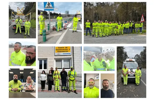 Minuto de silencio por los compañeros de conservación de carreteras fallecidos en España