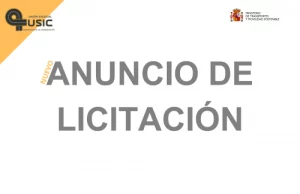 Cabecera de anuncio de licitación del Ministerio de Transportes y Movilidad Sostenible